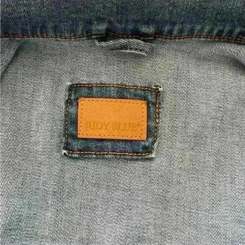 JUDY BLUE Destroyed/Distressed Denim Jacket - Picture 10 of 10